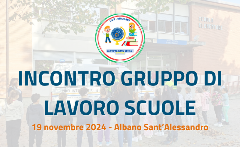 Gruppo di lavoro “Scuole” – Incontro il 19 novembre